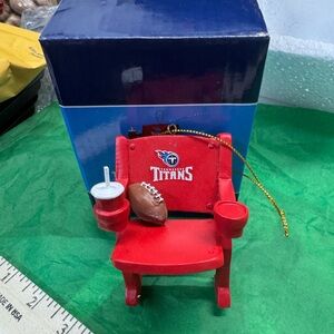 NFL Tennessee Titans Football Stadium Club Chair Christmas Tree Ornament Red